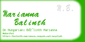 marianna balinth business card